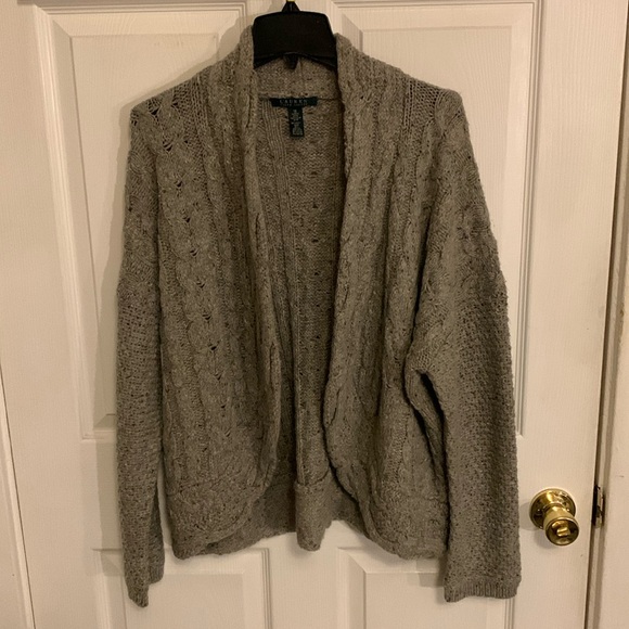 Lauren Ralph Lauren Sweaters - Lauren Ralph Lauren Grany Core Cable Knit Wool Blend Women’s Cardigan Sweater 1X